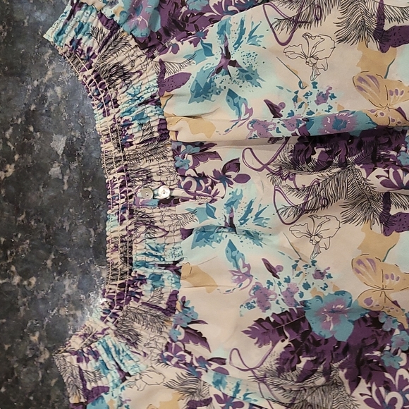 Agora Boatneck Chiffon Flowy Blouse - Picture 2 of 12